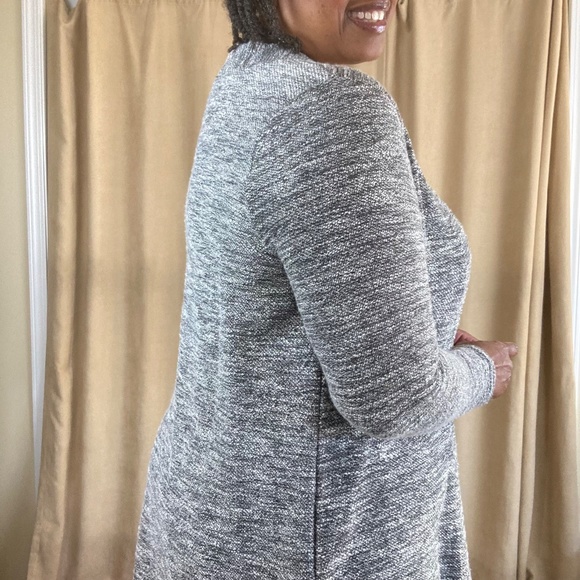 Lane Bryant Marled Long Duster Cardigan Gray, 10/12 NWT - Picture 6 of 16
